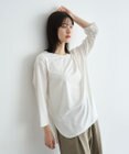 YECCA VECCA ラウンドヘム7分袖ロゴTee