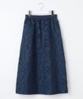 自由区 S 【洗える】フラワーカットジャガード スカート