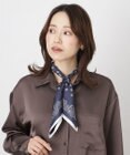 MOONBAT 【シルク100%】MACKINTOSH PHILOSOPHY(マッキントッシュ フィロソフィー）幾何柄 シルクプリントスカーフ 日本製 68cm×68cm UV対策