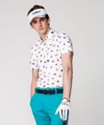 23区GOLF 【MEN】【UVケア/吸水速乾】マルチステッカープリント ポロシャツ