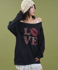 WEGO レオパードロゴオフショルSWT