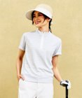23区GOLF 【WOMEN】モノグラム柄 ハーフジップカットソー