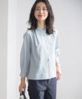 J.PRESS LADIES 【WEB限定カラーあり】ストライプジャカード バンドカラー カットソー