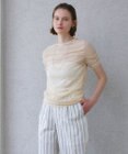 BEIGE， TOPAZ / アレンジギャザー ニット