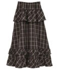 Green Parks ■ＥＳＣＡＲ　チェックペプラムフレアスカート