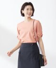 J.PRESS LADIES 【接触冷感・UVケア】コンパクトコットンスムース ツイストスリーブ カットソー