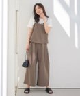 ANY 【2SET/洗濯機可】テックリネンキャミソール×パンツセットアップ