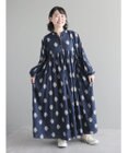 CRAFT STANDARD BOUTIQUE インド綿混フラワーモチーフワンピース
