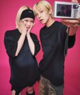 WEGO 【ユニセックス着用ITEM】ダメージアップリケグラフィックT（SS）