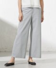 J.PRESS LADIES L 【洗える】リネンライクジャージー ワイド パンツ