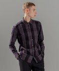 JOSEPH HOMME オーバーチェックジャガードストレッチ　レギュラーカラーシャツ