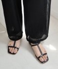 Pointer 日本製 本革ゴム仕様ストラップスクエアトゥサンダル