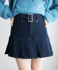 WEGO ベルト付デニムプリーツスカパン