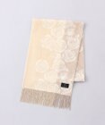 AURORA LANVIN COLLECTION　ローズ柄 カシミヤ マフラー