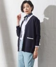 J.PRESS LADIES L 【洗える】RAYON STRETCH PLAIN Vネック カーディガン