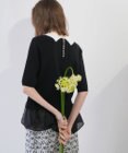 YECCA VECCA 2way襟付きフリルレイヤードニット