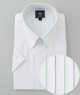 J.PRESS MEN 【EXTRA COMFORT / 形態安定・ストレッチ・抗菌防臭・速乾】ピンオックス オルタネートストライプ 半袖シャツ/B.D.