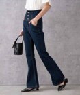 WEGO ハイウエストストレッチフレアデニムパンツ