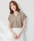 ANY L ギャザーショートスリーブブラウス