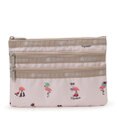 LeSportsac 3ZIP COSMETIC/フラミンゴパーティー
