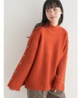 earth music&ecology 袖ボタンニットプルオーバー