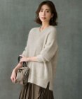 23区 L モヘヤミックススパングル Vネック ニット
