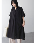 Green Parks 綿麻混スキッパーミニワンピース