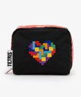 LeSportsac SQUARE COSMETIC/テトリスハートエンブロイダリースクエアコスメティック