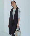 23区 【CLASSY.6月号掲載】リネンレーヨンストレッチ  ロング ジレ