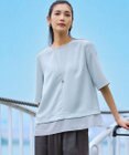 23区 S 【新色追加/Oggi掲載】ストレッチジョーゼット シアーコンビ カットソー