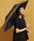23区 【晴雨兼用/UVカット】ボーダーチェーン柄 折り畳み傘