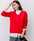 23区 【洗える】ピュアカシミヤ Vネック ニット