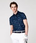 23区GOLF 【MEN】【UVケア/吸水速乾】マルチステッカープリント ポロシャツ