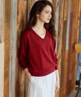 23区 【SLOW/一部店舗限定】コットンシルク Vネック ニット