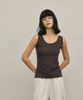 GRACE CONTINENTAL テレコノースリーブトップ