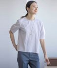 J.PRESS LADIES 【WEB限定カラーあり・抗菌消臭・吸水速乾】サッカージャージー 5分袖 ペプラム カットソー