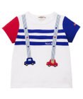 MIKI HOUSE HOT BISCUITS 【80-120cm】サスペンダーデザイン 半袖Tシャツ