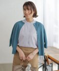 J.PRESS LADIES L 【アンサンブル着用可】Vis/Peスパーク クルーネック カーディガン