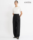 23区 S 【エステータ】ウールダブルクロス ワイドパンツ