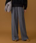 自由区 L ソフトウールブレンドワイド パンツ