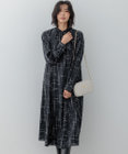 23区 【洗える】モノクロトーンプリント ワンピース