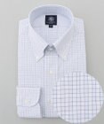 J.PRESS MEN 【PREMIUM PLEATS / 形態安定】スーピマコットンファンシーチェック ドレスシャツ / B.D.
