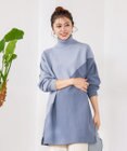 Tiaclasse 【洗える】配色ドルマンニットチュニック
