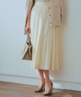 23区 【Oggi4月号掲載/洗える】ブライトツイル タック スカート