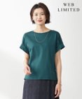 J.PRESS LADIES 【WEB限定カラーあり・接触冷感・UVケア】コンパクトコットンスムース タックスリーブ カットソー