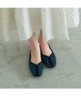MODE ET JACOMO <carino>スクエアトゥ切り替えデザインフラットパンプス