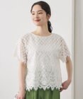 自由区 L パネルレース ブラウス