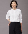 J.PRESS LADIES L シャツジャージー バンドカラー カットソー