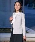 J.PRESS LADIES ライトツイードストレッチ ノーカラー ジャケット