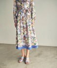 GRACE CONTINENTAL グラデフラワープリントスカート